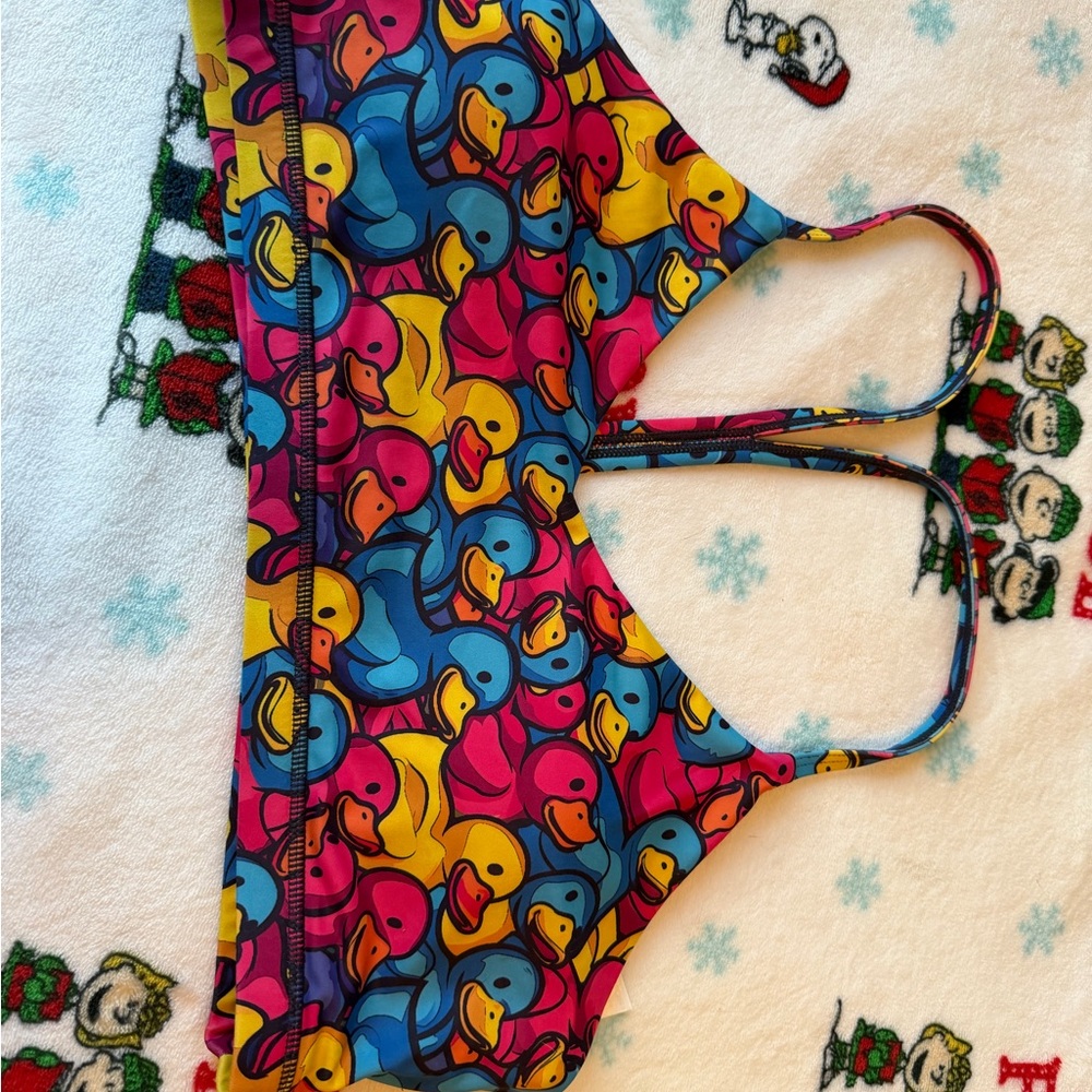 Multicolor Duck Print Women's Bra